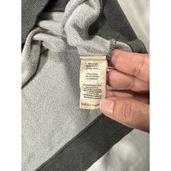 Soft Surroundings Cold Shoulder Terry Cloth Sweatshirt Womens Size Medium Gray - Picture 5 of 8